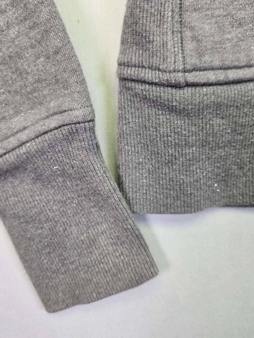 Lululemon Scuba Jacket Full Zip Hoodie Size 8 Grey Sparkle